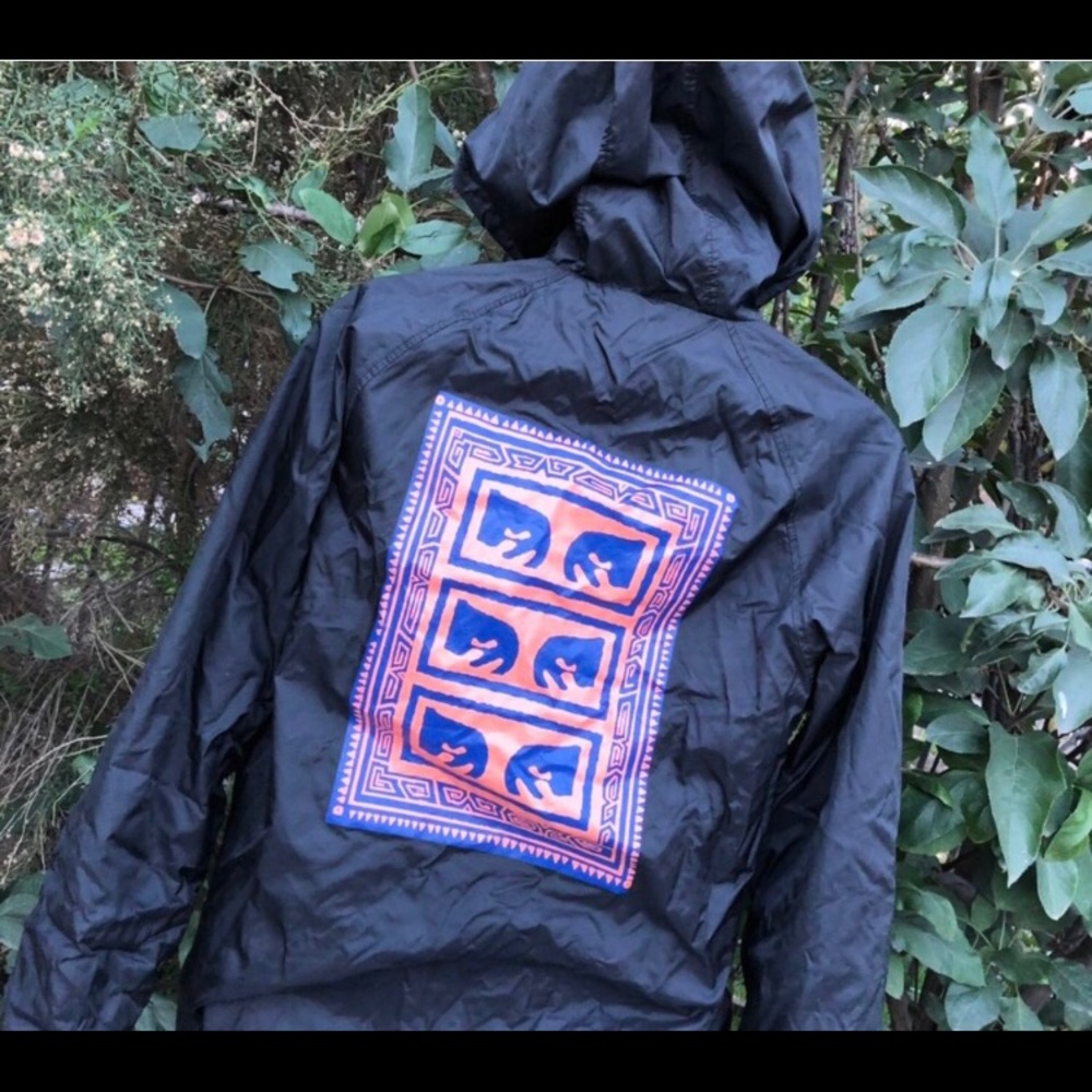 Navy Blue OBEY Windbreaker/Baseball Jacket